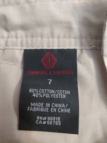 Swiss Cross Short Pants Boys 7 Tan Plaid Casual Zipup Pockets NWT - Picture 4 of 5