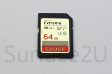 Genuine SanDisk 64GB Extreme V30 SD SDXC Card 90MB/s Class 10 C10 for 4K Video