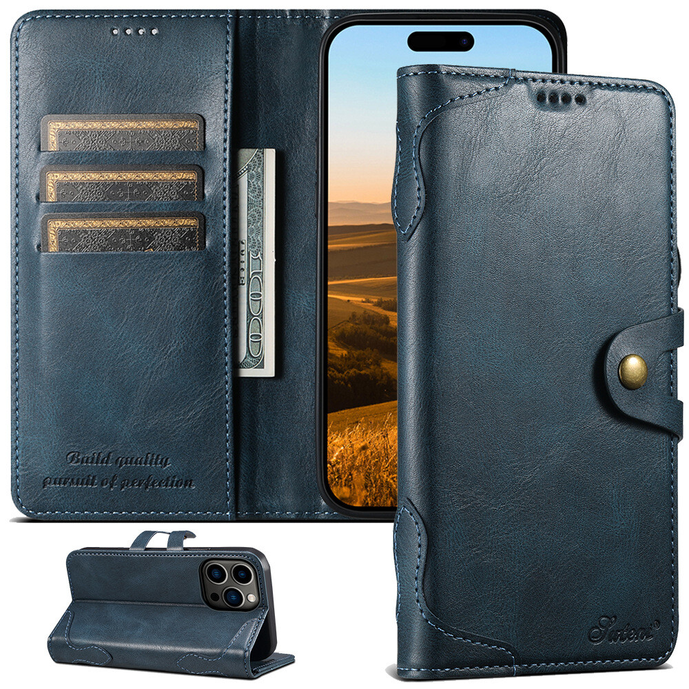 Leather Flip Card Holder Phone Case for iPhone 16 15 14 13 12 11 XR XS Pro Max 8-image