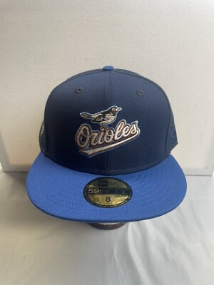 New Era 59Fifty Baltimore Orioles Fitted Hat Size 8 Blue MLB