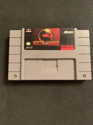 Mortal Kombat Cartridge (Super Nintendo, SNES) -- Authentic Tested Cleaned