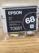 Genuine Epson 68 Black ink cartridge, T0681, Factory Sealed New