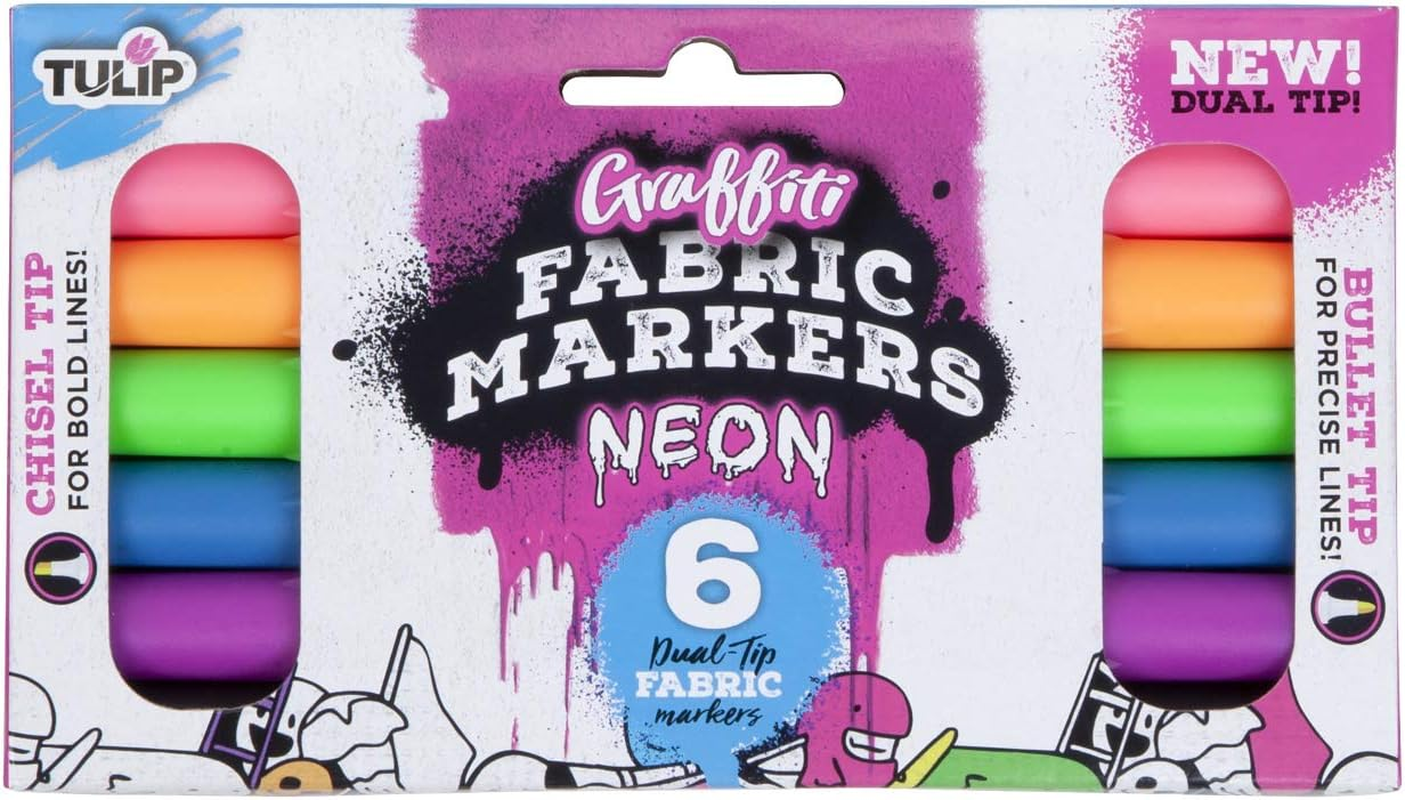 Fashion Markers 40269 Mrkt Multi Dual Tip Graffiti Neon 6Pk, 6 Pack, as Detailed-image