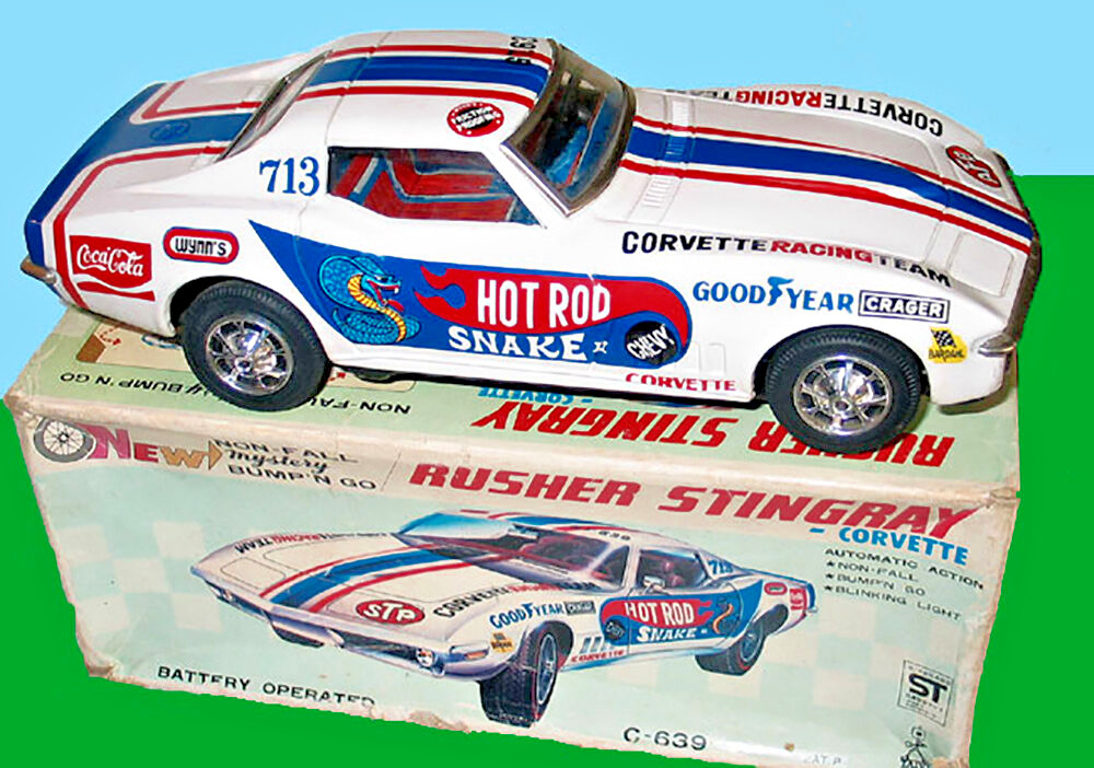 Voiture Corvette Sting Ray Tayo en miniature de collection importée du Japon vintage 1970