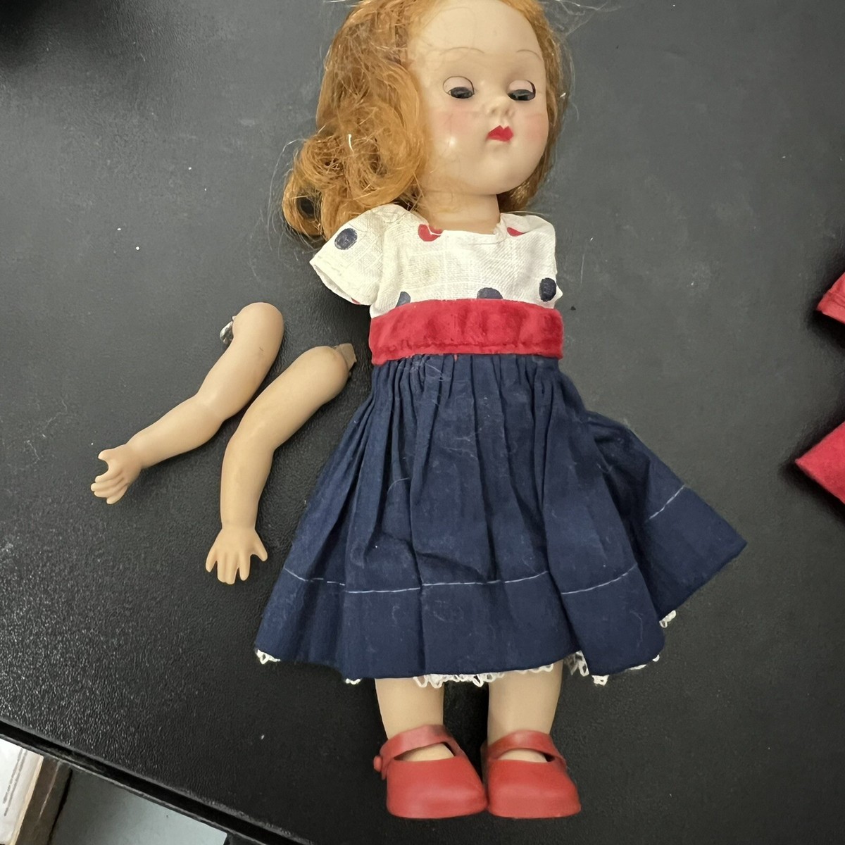 Vintage Vogue Ginny Doll 1950s Lot Case Outfits Redhead 50s and