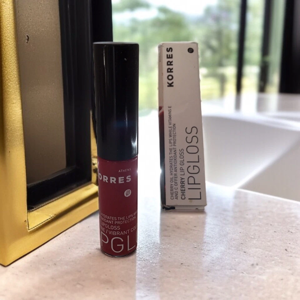 Korres Cherry Lip Gloss 52 RED - 6ml/0.20 fl oz - High Shine / Vibrant Color HTF - Image 3 of 4