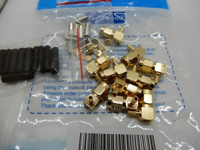 Eightwood 10 pcs SMA Male Crimp RF Connector Gold-Plating for RG316 RG174 Cable