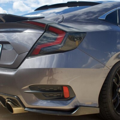 Smoked Lens For 2016-2021 Honda Civic Sedan 10th Gen LED Tail Light W/ Dynamic