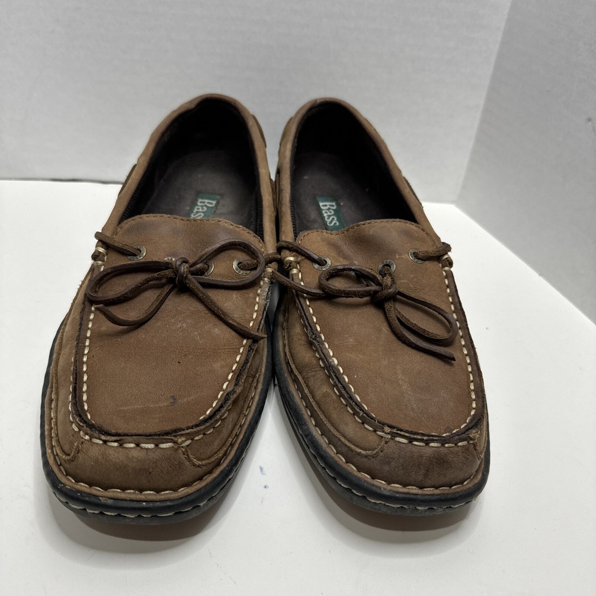 Bass Seafarer Brown Boat Shoe Slip On Sz 9 Bass SEAFARER 2-Eye Boat Shoes Mens Size 9 M | Mercari main image 3