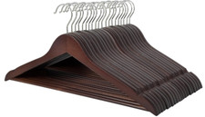 NEW Amazon Basics Wood Suit Clothes Hangers - Cherry, 20-Pack