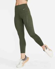 NIKE GO WOMENS TRAINING FIRM SUPPORT HIGH WAIST 7/8 LEGGING KHAKI DQ5636-NWT
