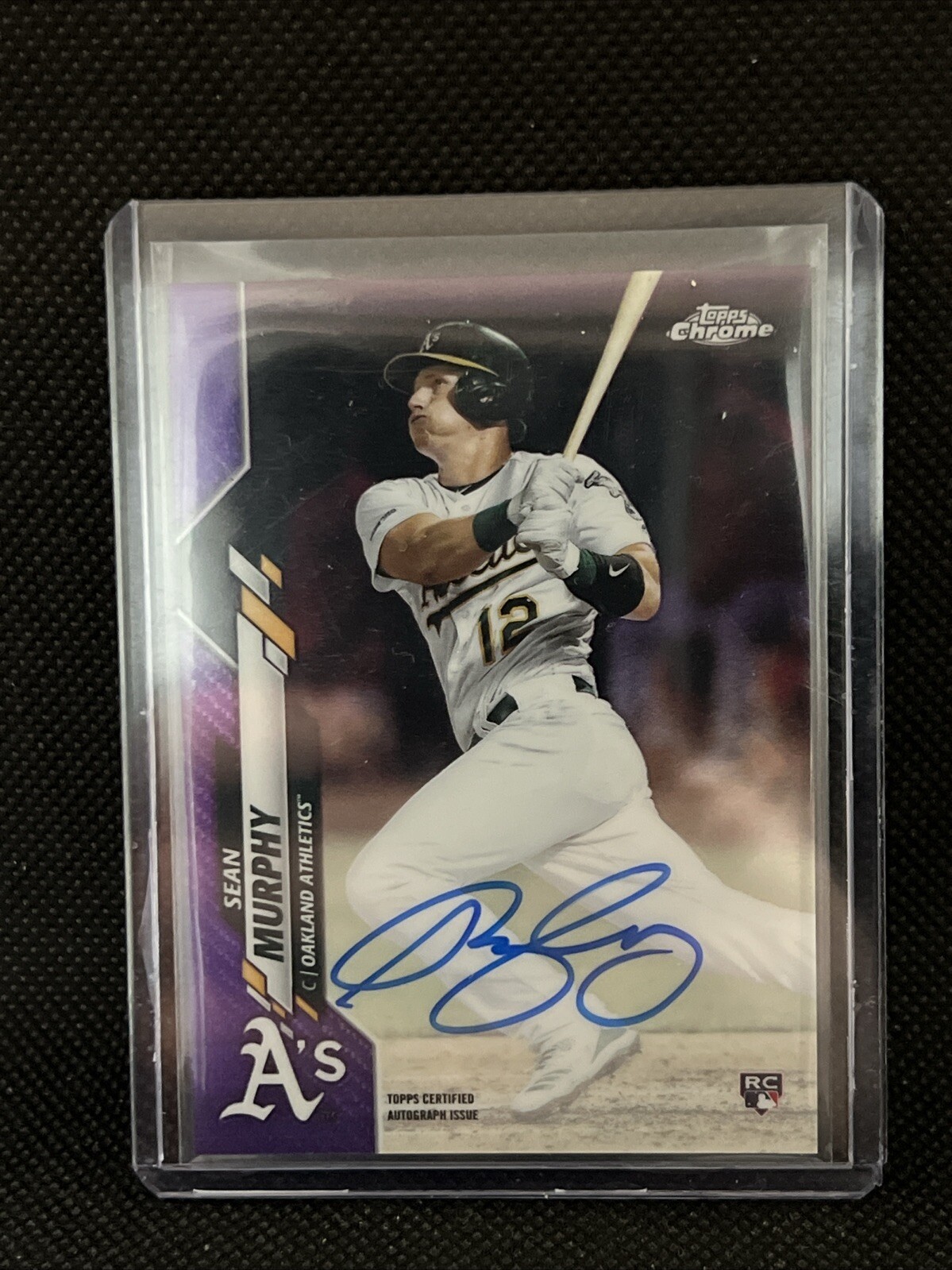 2020 Topps Chrome Rookie Purple Refractor AUTO Sean Murphy /250 Oakland A RC Atl