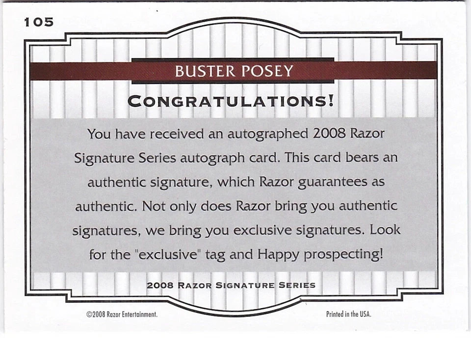 2008 Razor Signature Series Pack 🔥 pos. Auto POSEY, STANTON, HOSMER, LYNN 🔥 - Image 4 of 4
