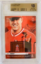 2019 Topps Now Mike Trout Signs Largest Contract Ever BGS 10 Pristine .5 From BL
