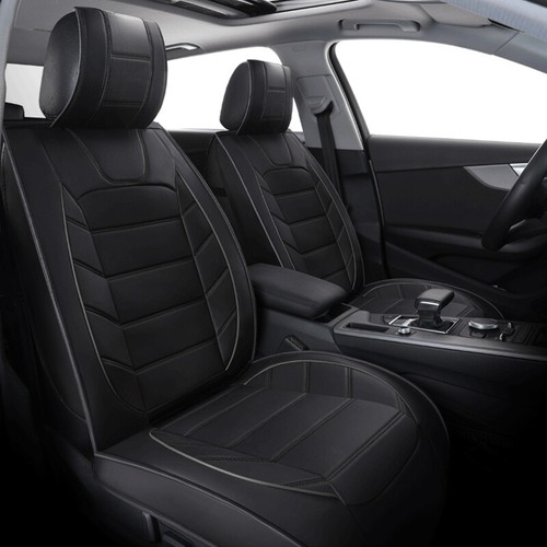 Universal 5 Seat Covers Auto Truck SUV Front & Rear Leather Full Set Protectors - Picture 38 of 48