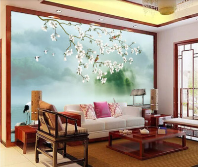 3D Flower Branch KEP6684 Wallpaper Mural Self-adhesive Removable Sticker Kay