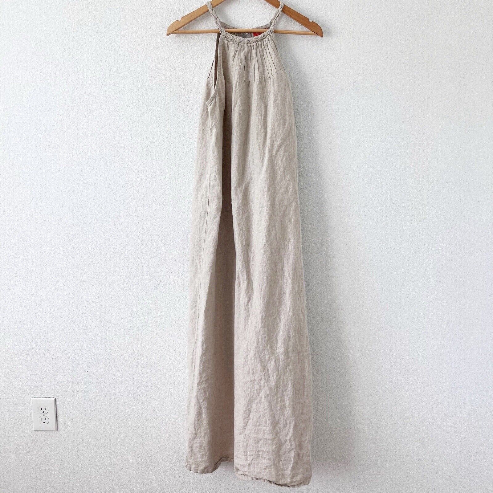 Relax Tommy Bahama Tan Linen Maxi Dress size 12 - image 1