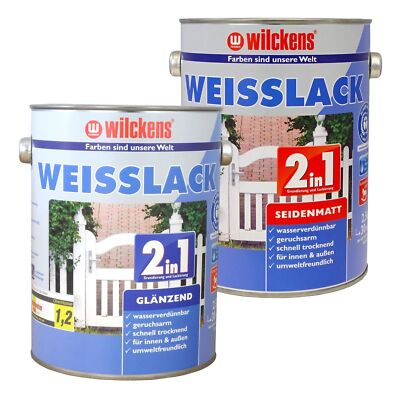Wilckens 2in1 Weisslack Grundierung seidenmatt glänzend 2,5 Liter (9,32 /1l)