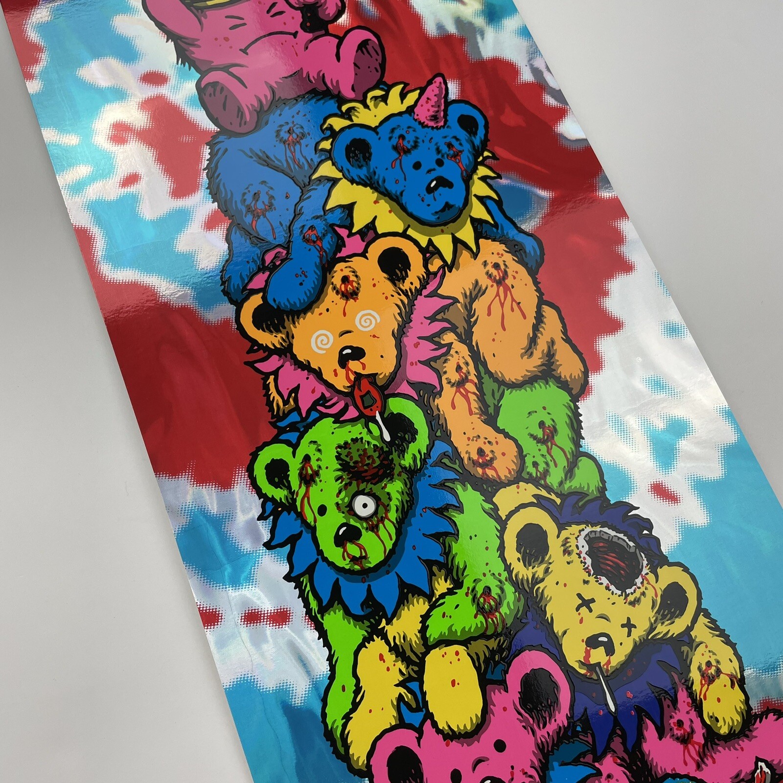 StrangeLove Skateboards Sean Cliver Grateful Bears Rainbow Blob Print Poster /25