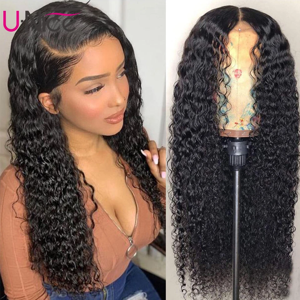 UNice Wig Curly 13x4 Lace Front Human Hair Wigs for Black Women Peruvian Hair US - Image 2 of 4