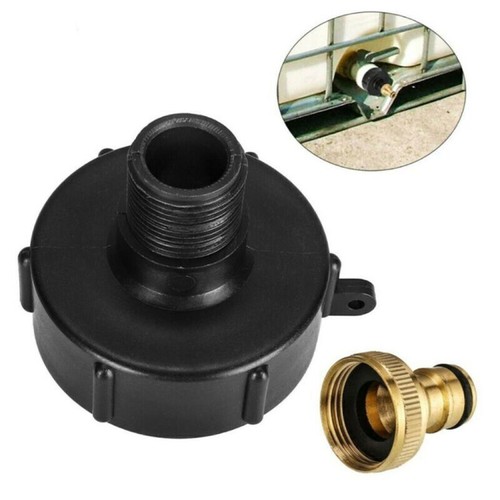 Für 1000L Container-Tank Fass S60X6 IBC Adapter 3/4Mit Auslaufhahn Regenwasser - Bild 12 von 15