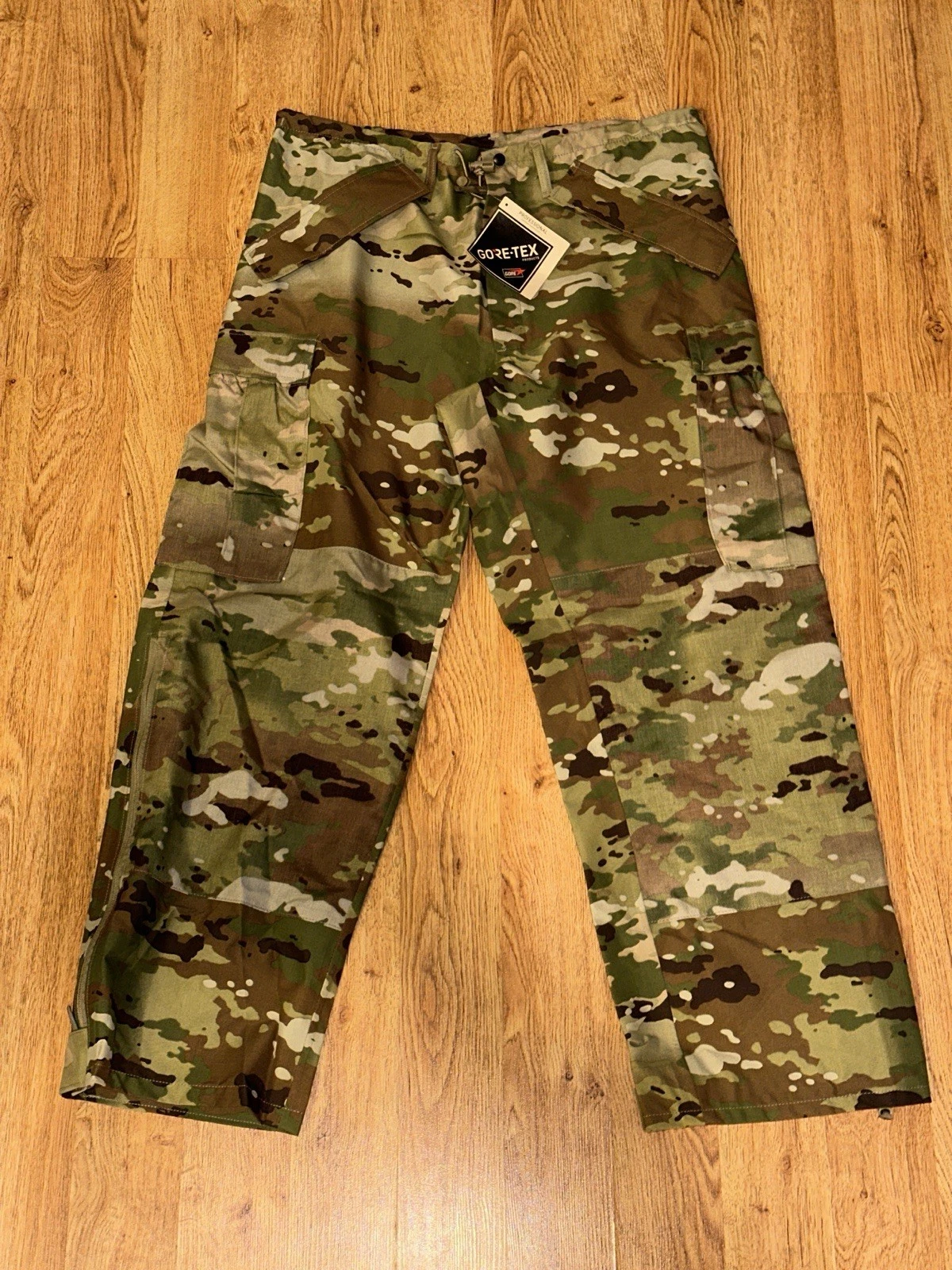 APECS GORETEX Waterproof Multicam Camo Rain Pant Trousers Taped Seams Medium REG