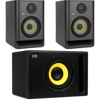 KRK ROKIT 5 G5 5-inch Powered Studio Monitors with S8.4 8 inch Powered Studio