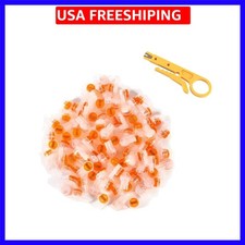 200pcs K2 Telephone Wire Splice Connector Waterproof UY Gel Filled Wire Butto...