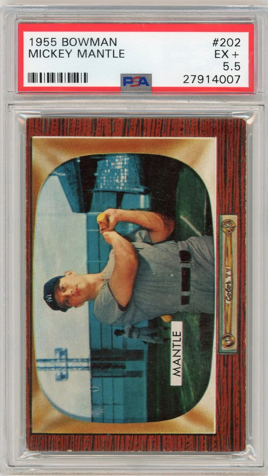 1955 Bowman Mickey Mantle #202 PSA 5.5