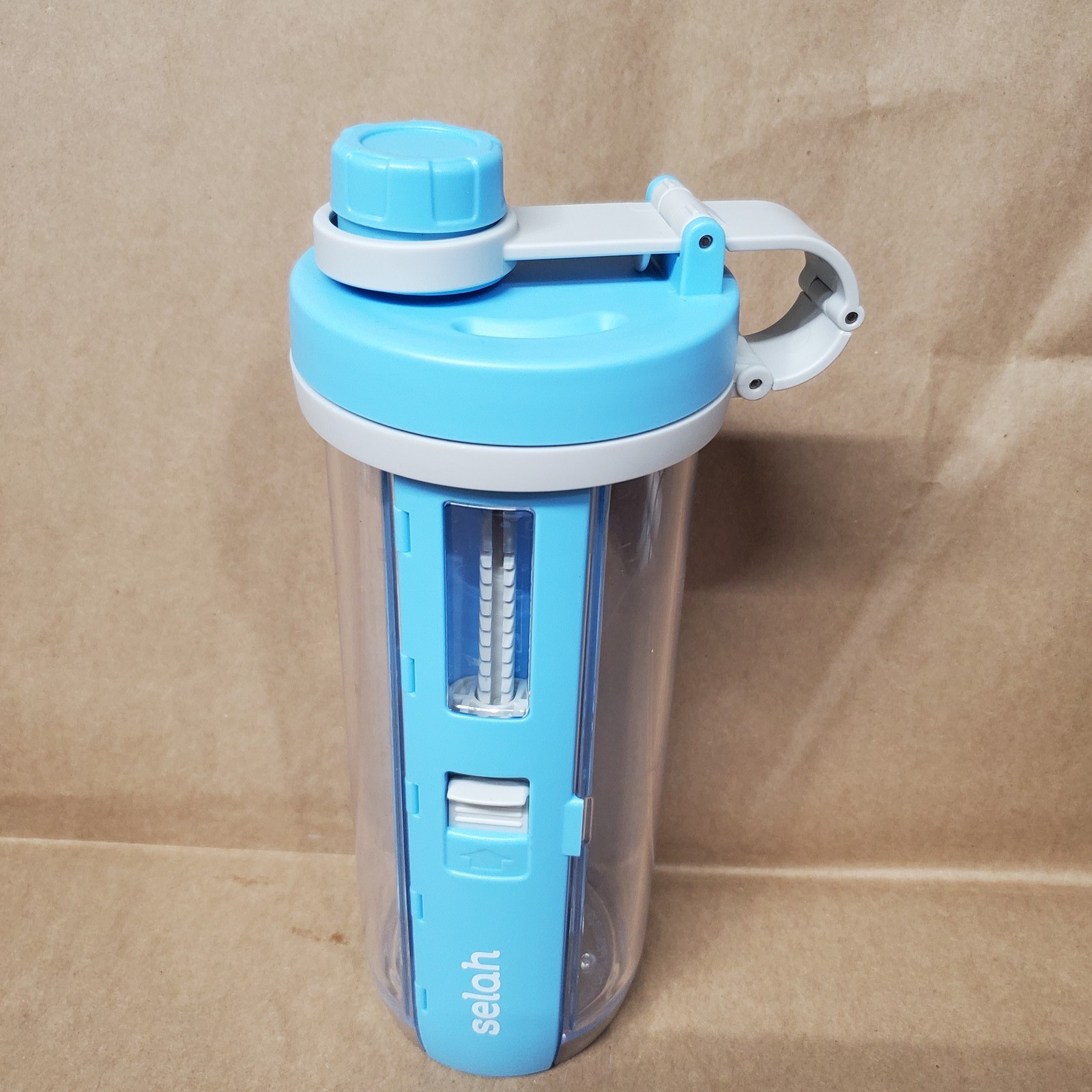Dual Compartment Drink Mixer Blue Pre Own