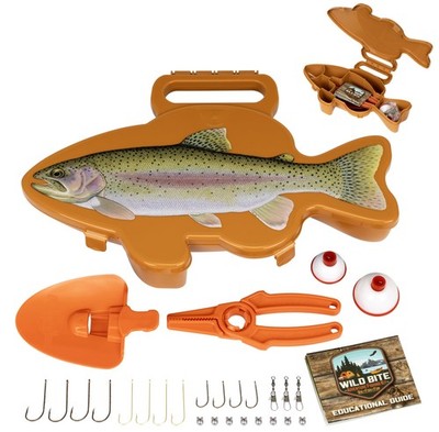 Flambeau Outdoors Wild Bite Fishing Tackle Box Kit | One Size, Orange 