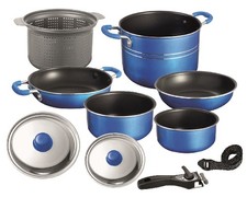 Camping Brunner Alu Kochtopfset Kochgeschirr Campingtöpfe Topfset SKIPPER 9+1Ø22