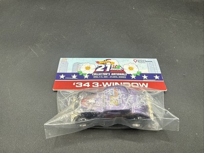 2021 Hot Wheels 21st NATIONALS CONVENTION BINGO 34 3 WINDOW PURPLE BAGGIE RARE