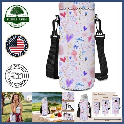 Insulated Water Bottle Sling Bag with Adjustable Strap for Outdoor Activities