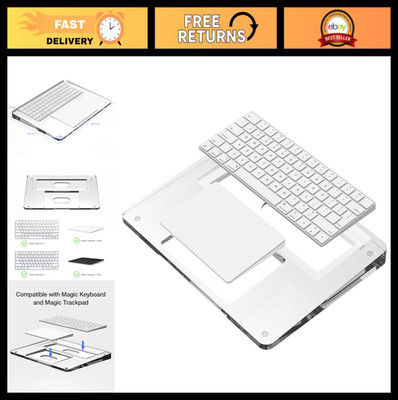 Transparent Touchpad Tray Pad for Magic Keyboard & Trackpad - Wrist Pain Relief