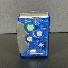 Vintage MOTOROLA MobileComm Flex Beeper Numeric Pager Blue Clip On WORKING PARTS