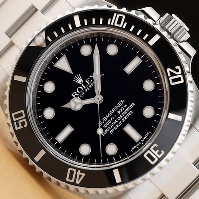 2013 CARD ROLEX SUBMARINER 114060 BLACK NO DATE STEEL CERAMIC 40MM OYSTER WATCH