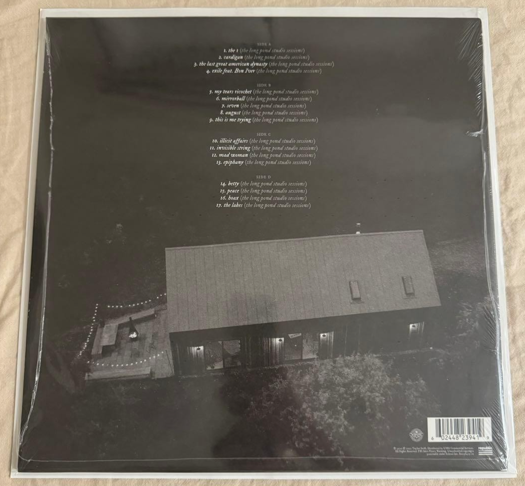 TAYLOR SWIFT FOLKLORE THE LONG POND STUDIO SESSIONS RSD 2023 VINYL