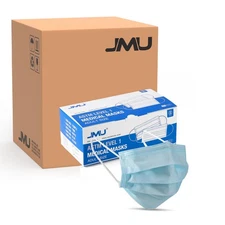 JMU 2000pcs Disposable Face Masks Blue, 3-ply Protection Medical Masks, ASTM