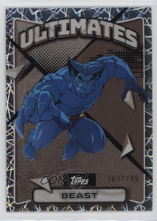 2025 Topps Finest X-Men '97 Uncommon Silver Laser Refractor /199 Beast #58 p8v