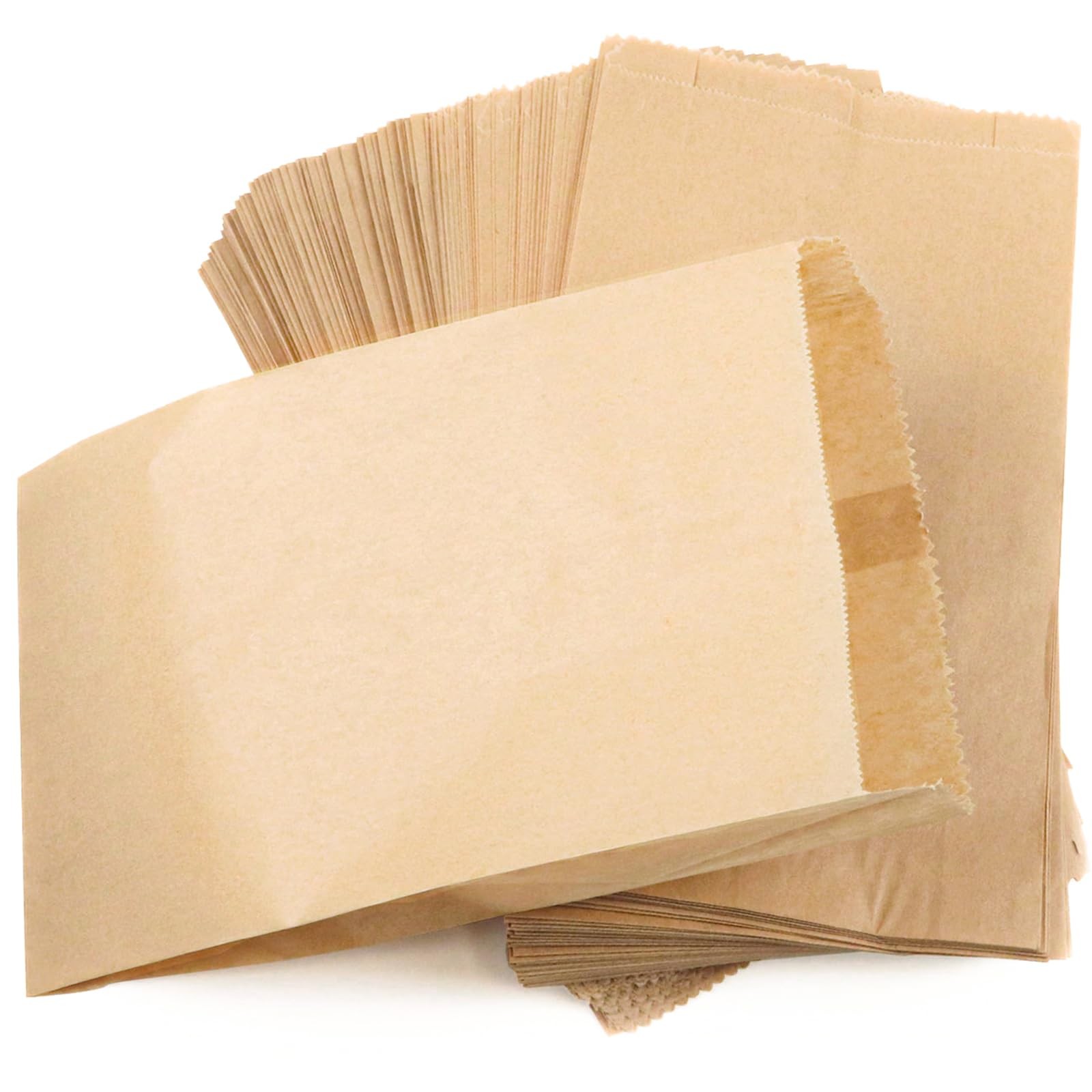 Sacs de Fête en Papier Kraft Naturel 15x26cm pour Pochette Surprise Emballage