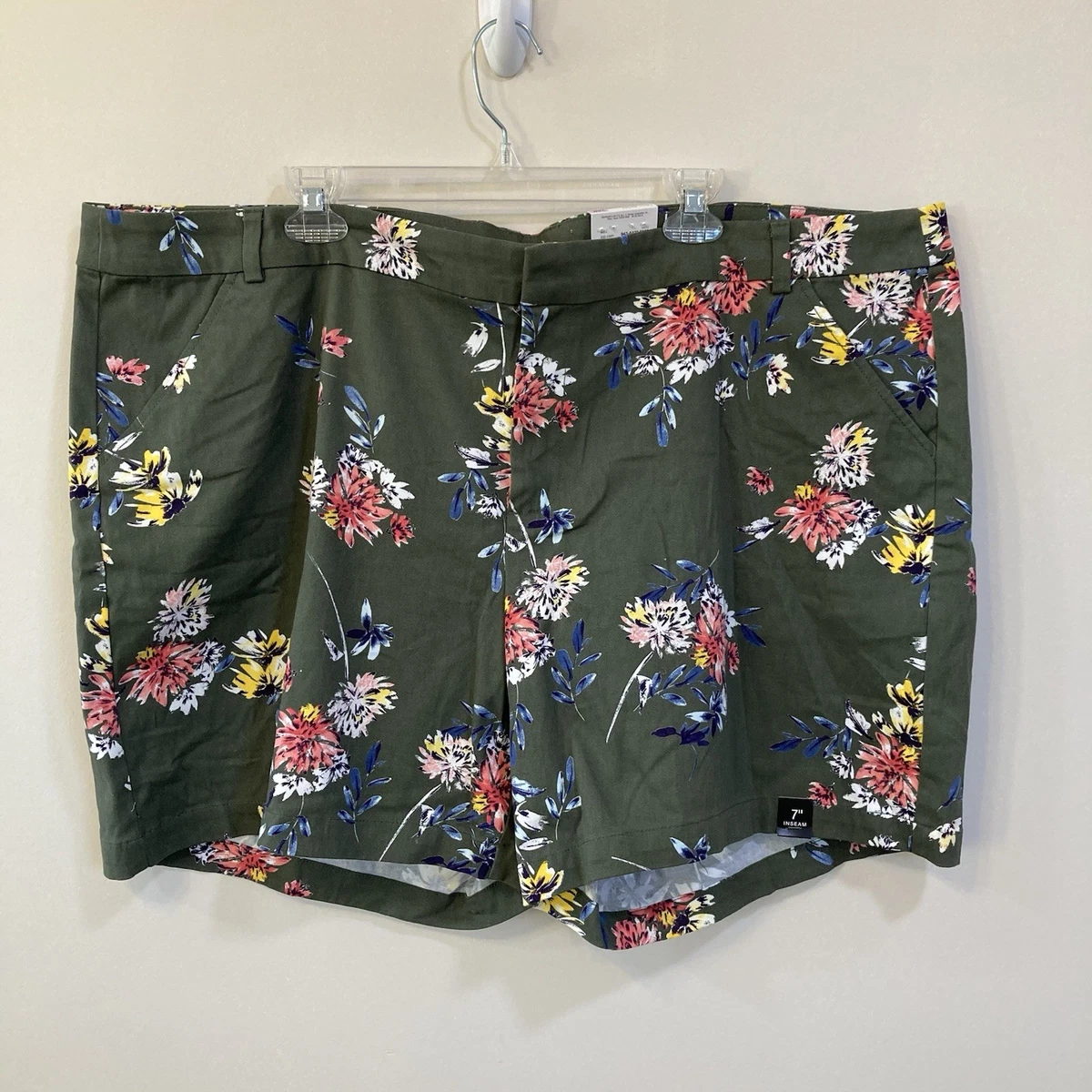Peacocks Womens Green Floral Polyester Blend A-Line Size 8