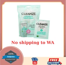 Cleanze Antibacterial Hand Sanitizing Hand Wipes | Individual Hand Wipe Packets,