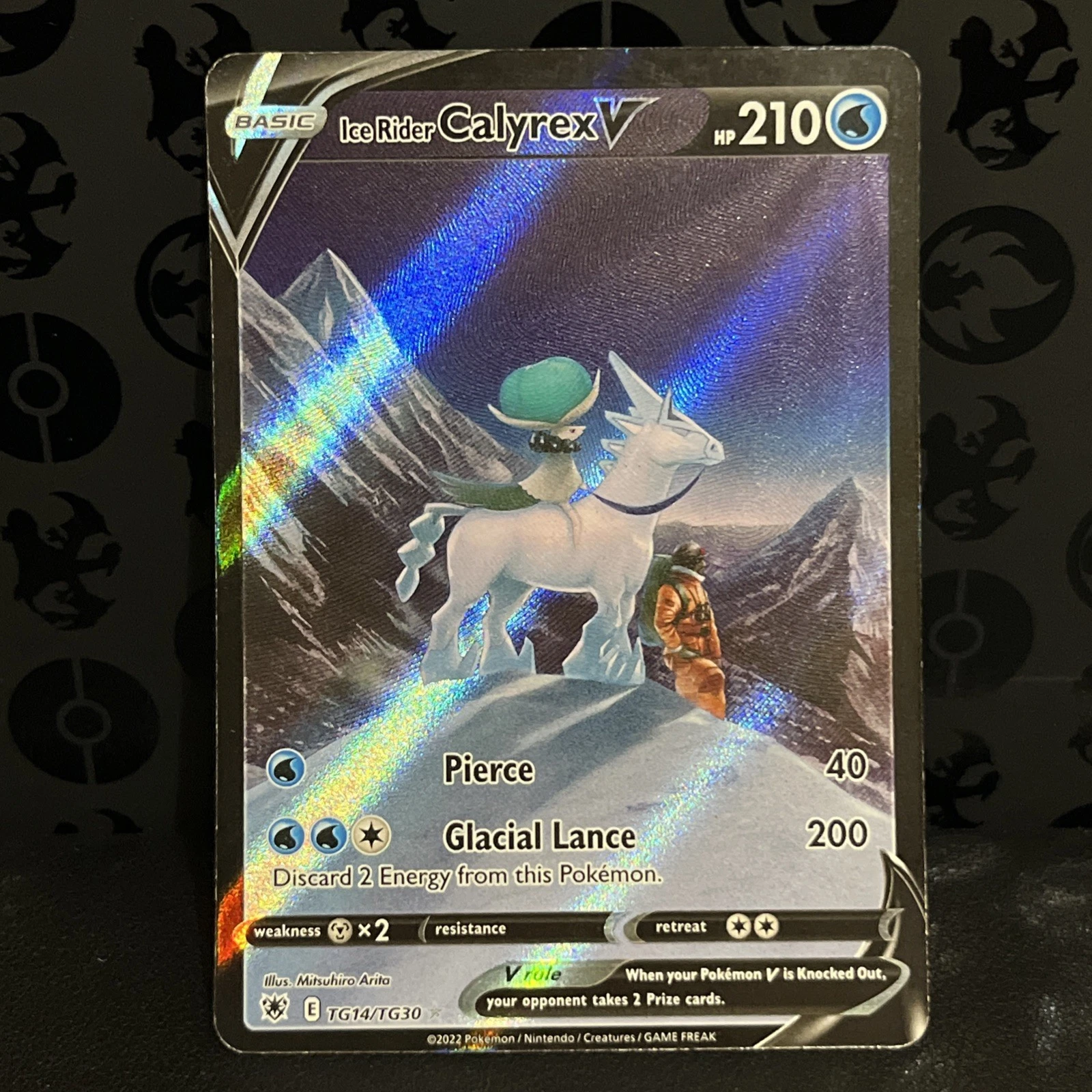 Ice Rider Calyrex V Rare Pokemon Astral Radiance Trainer Gallery TG14/TG30 LP
