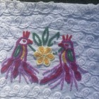 Vintage Chenille Bedspread Double Peacock   White 92" — photo 3