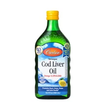 Carlson Labs Cod Liver Oil, Lemon Flavor, 16.9 oz bottle New !!!