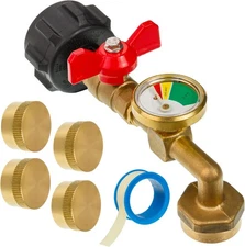 [Upgraded Leakprook] BlueStars Propane Refill Adapter for With 4 Caps 1 Tape 