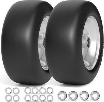 11x4.00-5 Zero Turn Lawn Mower Front Tires Flat Free With 3/4'' and 5/8'' Bearing