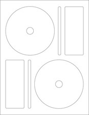 NextDayLabels Memorex CD/DVD Label, 2 Per Page 50 Labels 25 Sheets , White