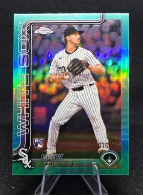 2025 Topps Chrome #275 Drew Thorpe Aqua Refractor #/199